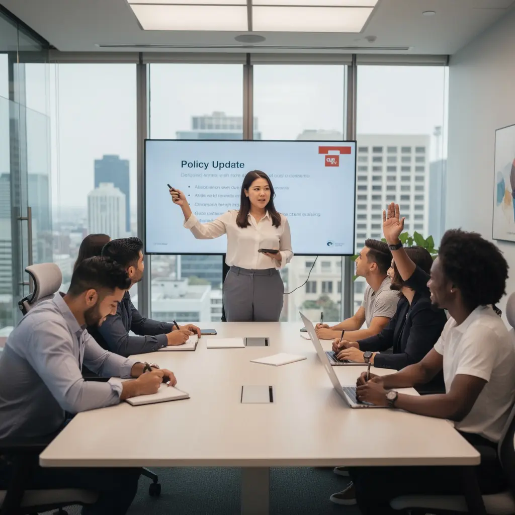 Interaktywna tablica informacyjna z opcjami ubezpieczeń samochodowych